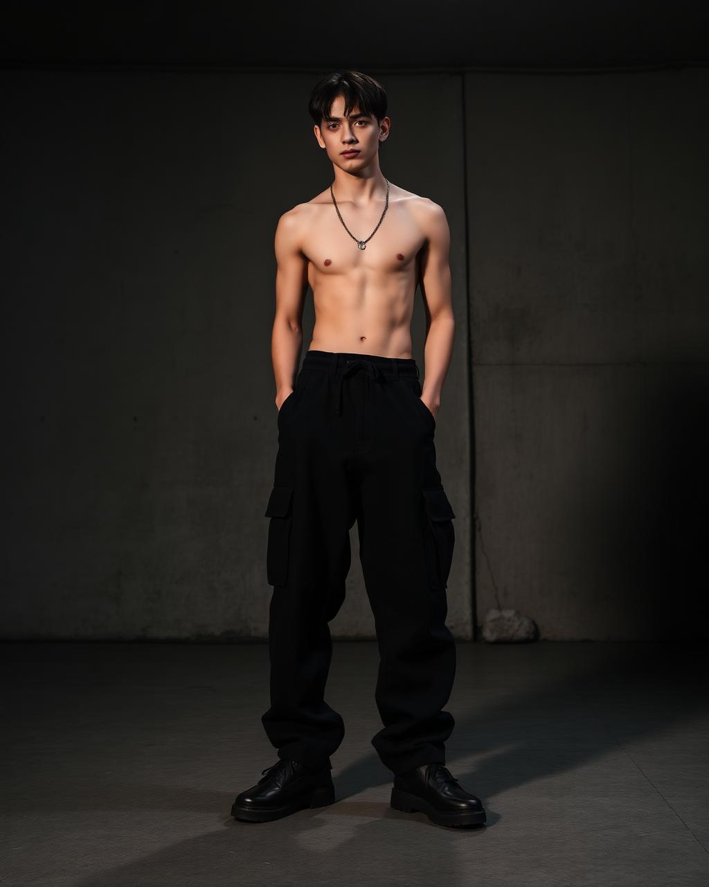 Wide-leg STANZ streetwear cargo bottoms